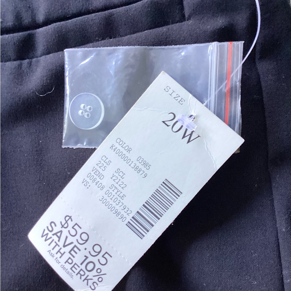 Pants Classic Black Catherine’s Right Fit Moderately Curvy20W Straight Leg - Picture 14 of 16